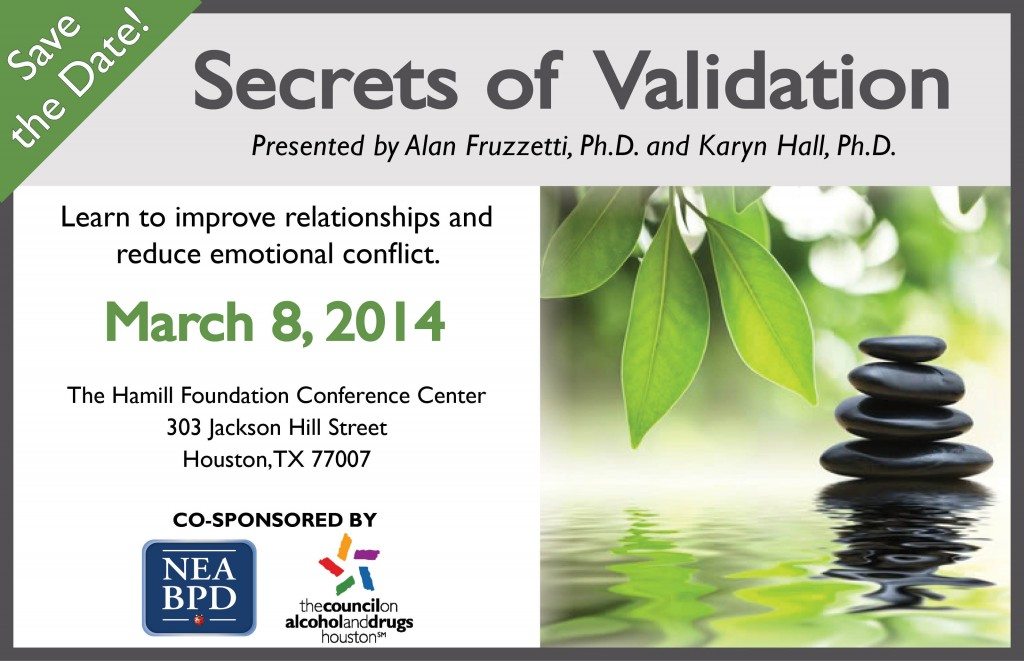 NEABPD Validation Workshop Save the Date March 8, 2014