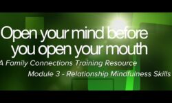 Open Your Mind Before You Open Your Mouth - Module Three - Relationship Mindfulness Skills Open Your Mind Before You Open Your Mouth - Module Three - Relationship Mindfulness Skills